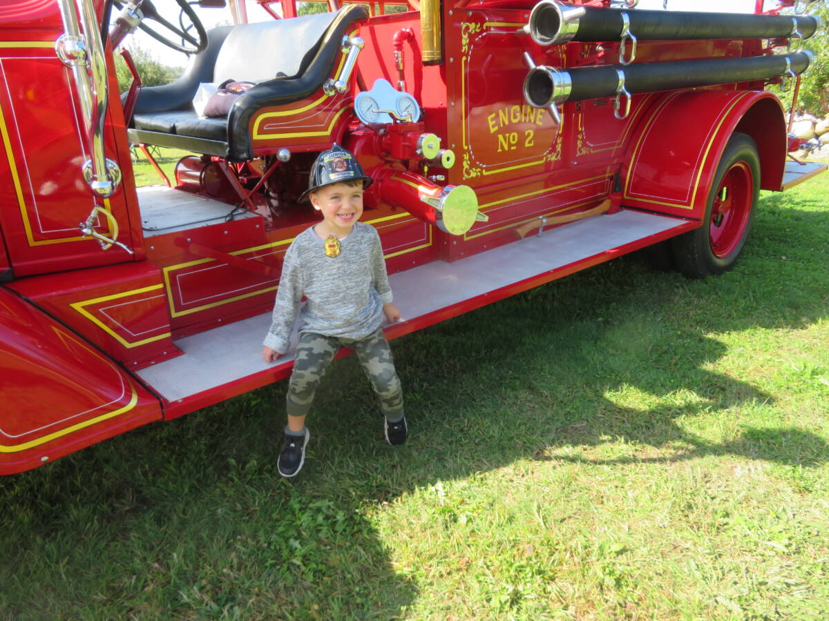 Lucas Baumann, 3, grandson of Lucy and John Marini of Monroe.